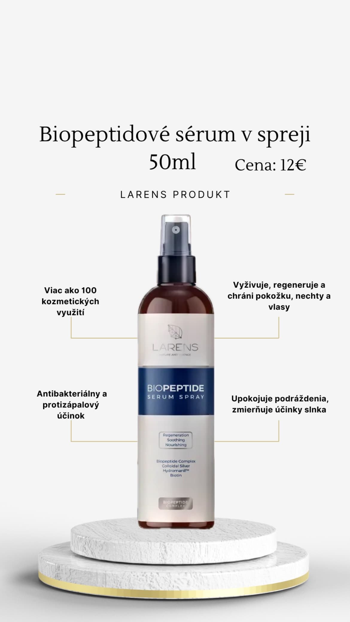 Biopeptidové sérum v spreji